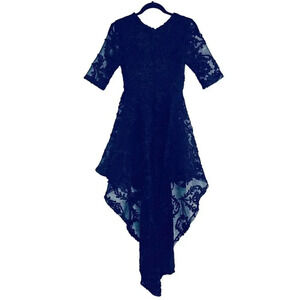 Akira Chicago Black High Low Lace Cinderella Dress Women's Size Small NEW